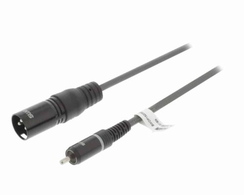 Sweex XLR Monokaapeli XLR 3-Pin Uros – RCA Uros 5.0 m Tummanharmaa