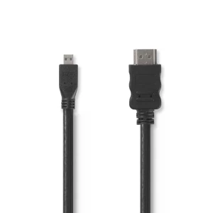 Nedis High Speed HDMI™ -Kaapeli, jossa Ethernet | HDMI™-Liitin – HDMI™ Micro -Liitin | 1,5 m | Musta