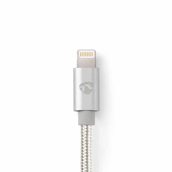 Nedis Synkronointi- ja Latauskaapeli | Apple Lightning, 8-nastainen Uros – USB-A, Uros | 1,0 m | Alumiini