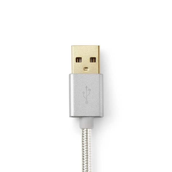 Nedis Synkronointi- ja Latauskaapeli | Apple Lightning, 8-nastainen Uros – USB-A, Uros | 1,0 m | Alumiini
