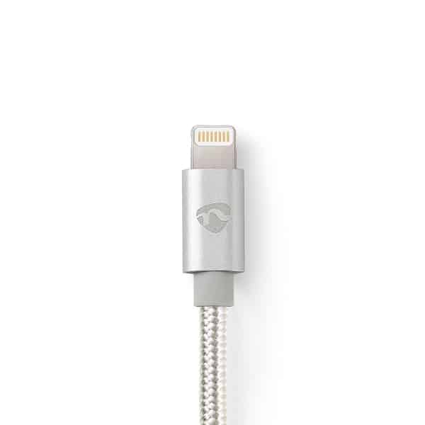 Nedis Synkronointi- ja Latauskaapeli | Apple Lightning, 8-nastainen Uros – USB-A, Uros | 2,0 m | Alumiini