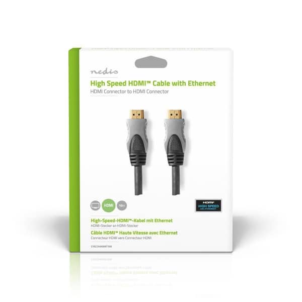 Nedis High Speed HDMI™-Cable Ethernet | HDMI™-connector – HDMI™-connector | 10.0 m | Anthracite