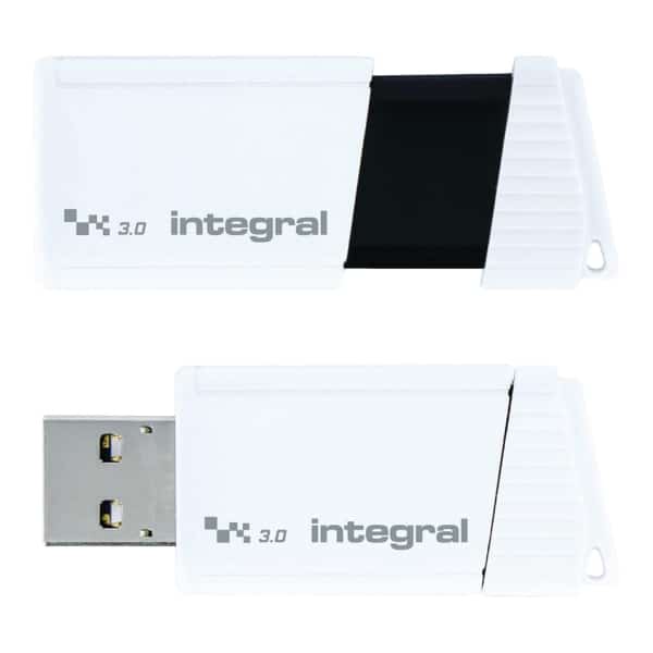 Integral Muistitikku USB 3.0 64 GB Valkoinen/Musta