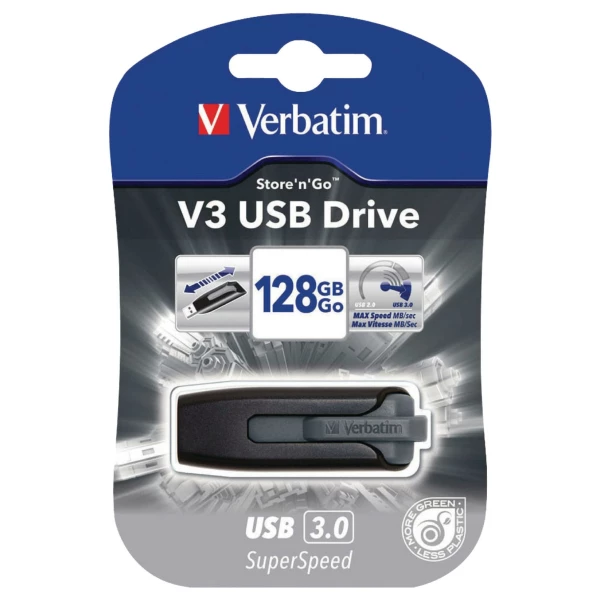 Verbatim Muistitikku USB 3.0 128 GB Musta