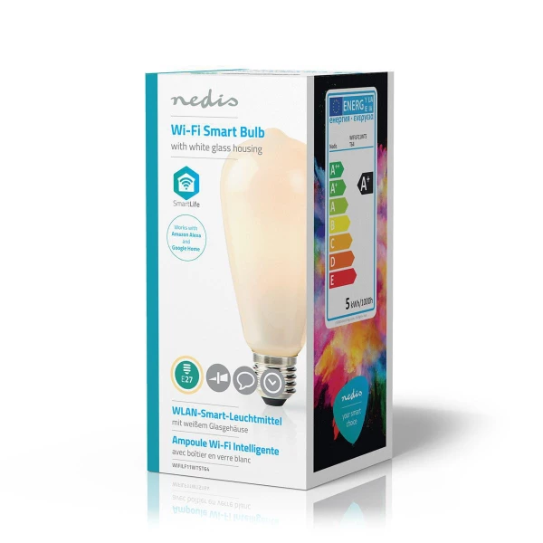 Nedis Wi-Fi Smart LED Bulb | E27 | ST64 | 5 W | 500 lm | White