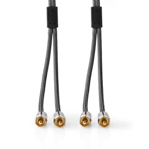 OMNITRONIC RCA cable 2x2 ground 1.5m