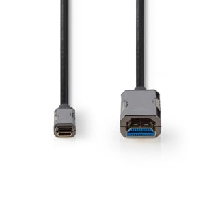 Nedis USB Type-C™ – HDMI™-Kaapeli | AOC | Type-C™-Urosliitin – HDMI™-Liitin | 10,0 m | Musta