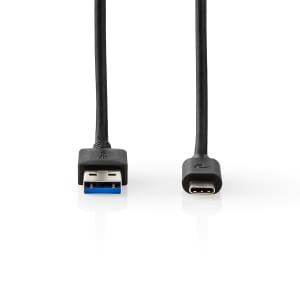 Nedis USB kaapeli | USB 2.0 | USB-A Uros | USB-B Uros | 10 W | 480 Mbps | Niklattu | 2.00 m | Pyöreä | PVC | Musta | Label