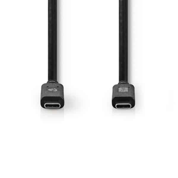 Nedis USB 3.1 -Kaapeli (Gen2) | USB-C™ -Urosliitin – USB-C™ -Urosliitin| 1,0 m | Musta