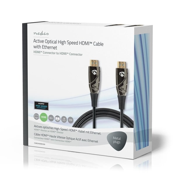 Nedis High Speed HDMI™ -Kaapeli, jossa Ethernet | AOC | HDMI™-Liitin – HDMI™-Liitin | 20,0 m | Musta