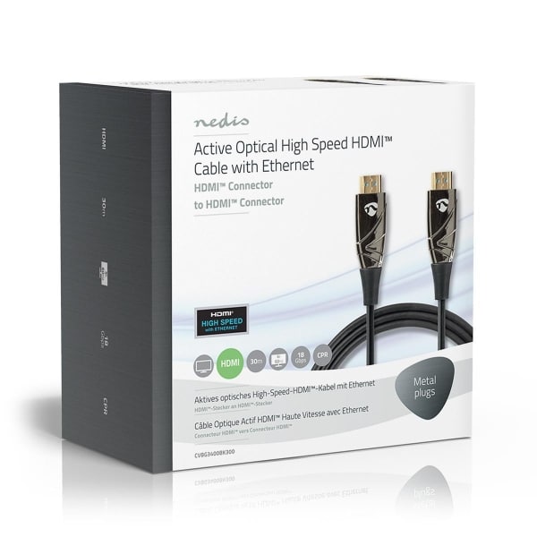 Nedis High Speed HDMI™ -Kaapeli, jossa Ethernet | AOC | HDMI™-Liitin – HDMI™-Liitin | 30,0 m | Musta