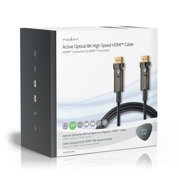Nedis Ultra High Speed HDMI™ -Kaapeli | AOC | HDMI™-Liitin – HDMI™-Liitin | 100 m | Musta