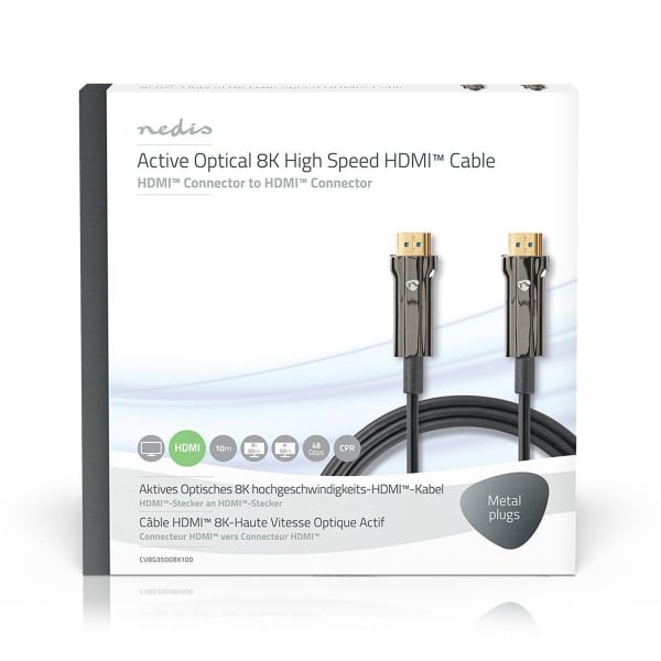 Nedis Ultra High Speed HDMI™ -Kaapeli | AOC | HDMI™-Liitin – HDMI™-Liitin | 10,0 m | Musta