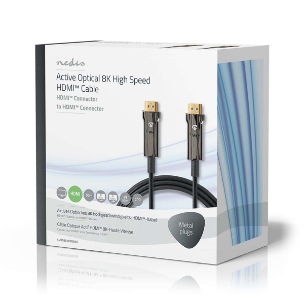 Nedis Ultra High Speed HDMI™ -Kaapeli | AOC | HDMI™-Liitin – HDMI™-Liitin | 50,0 m | Musta - Image 5