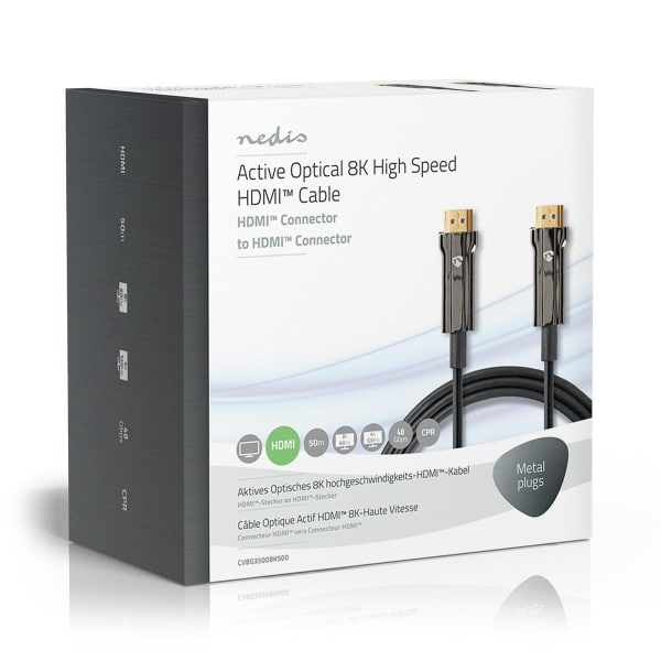 Nedis Ultra High Speed HDMI™ -Kaapeli | AOC | HDMI™-Liitin – HDMI™-Liitin | 50,0 m | Musta