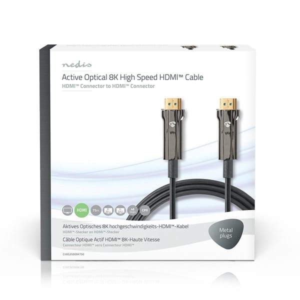 Nedis Ultra High Speed HDMI™ -Kaapeli | AOC | HDMI™-Liitin – HDMI™-Liitin | 75,0 m | Musta