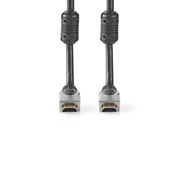 Nedis High Speed HDMI™ -Kaapeli, jossa Ethernet | HDMI™-liitin – HDMI™-liitin | 0,75 m | Antrasiitti