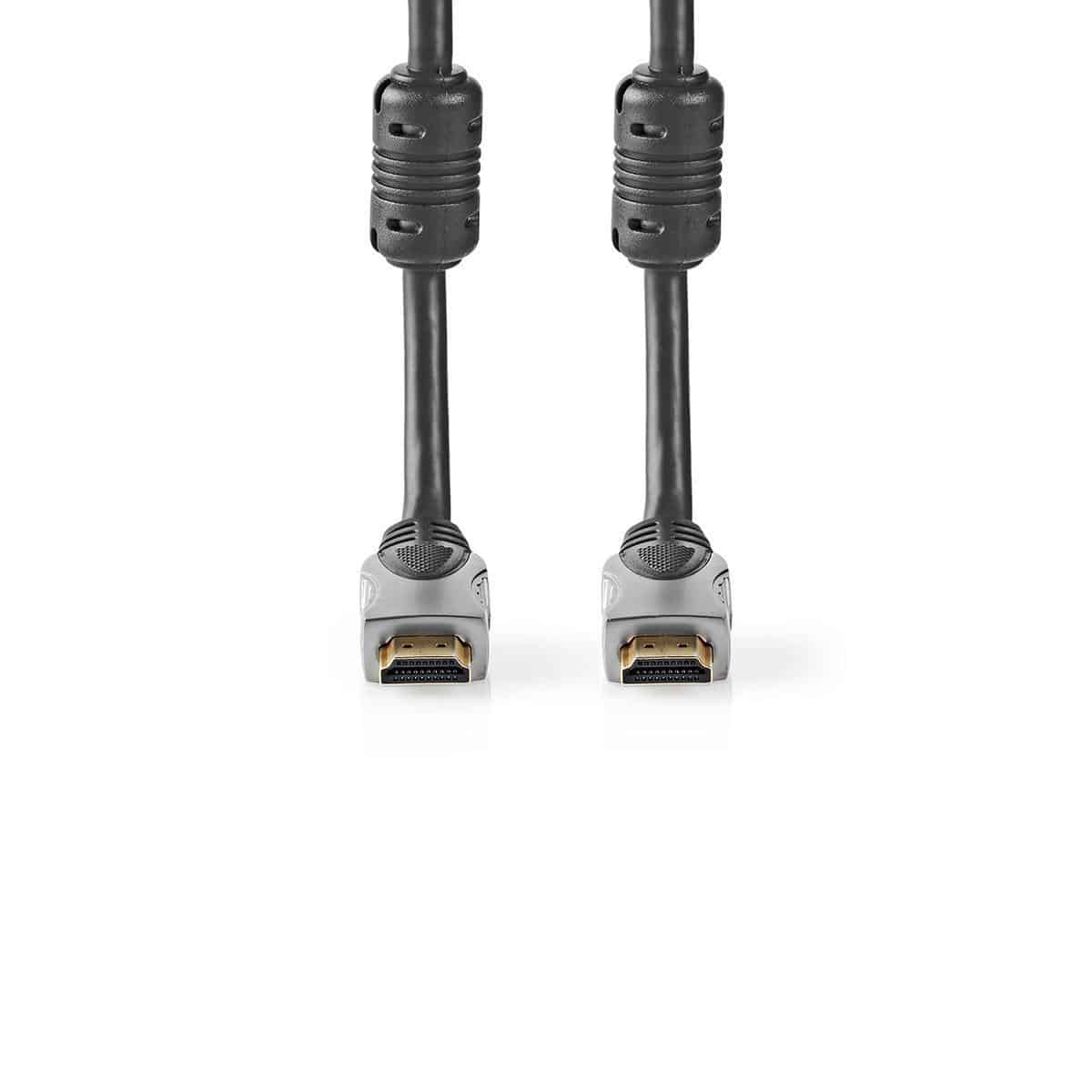 Nedis High Speed HDMI™ -Kaapeli, jossa Ethernet | HDMI™-Liitin - HDMI™-Liitin | 0.5 mm | Antrasiitti