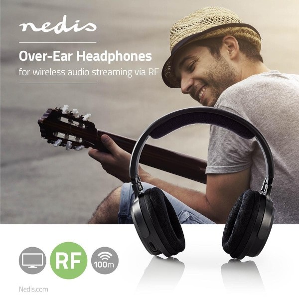 Nedis Langattomat Kuulokkeet | Radiotaajuus (RF) | Over-ear-kuulokkeet | Musta
