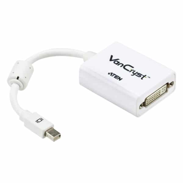 Aten Mini DisplayPort Kaapeli Mini DisplayPort Uros - DVI-I 24 + 5-Pin Naaras 0.15 m Valkoinen