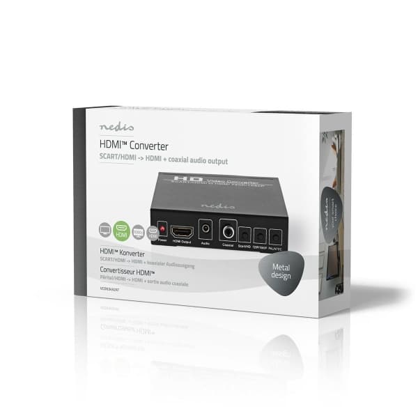 Nedis SCART–HDMI™-Muunnin | 1-Suuntainen – SCART-Tulo | HDMI™-Lähtö