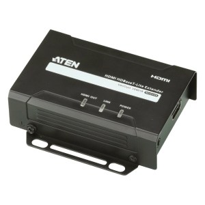 HDMI jatkaja Ethernetin kautta, HDbitT, 120m, UHD, IR, musta | HDMI-252