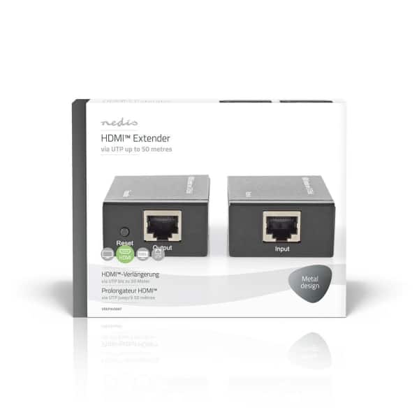 Nedis HDMI CAT5 -Laajennin | 1080p | Enintään 50,0 m – HDMI™-Lähtö + RJ45, Naaras | HDMI™-Tulo + RJ45, Naaras
