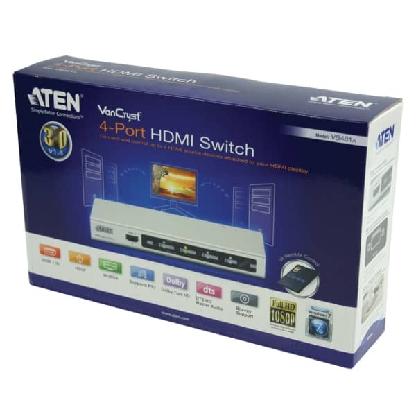 Aten VS481A 4-Väylä HDMI Kytkin Hopea
