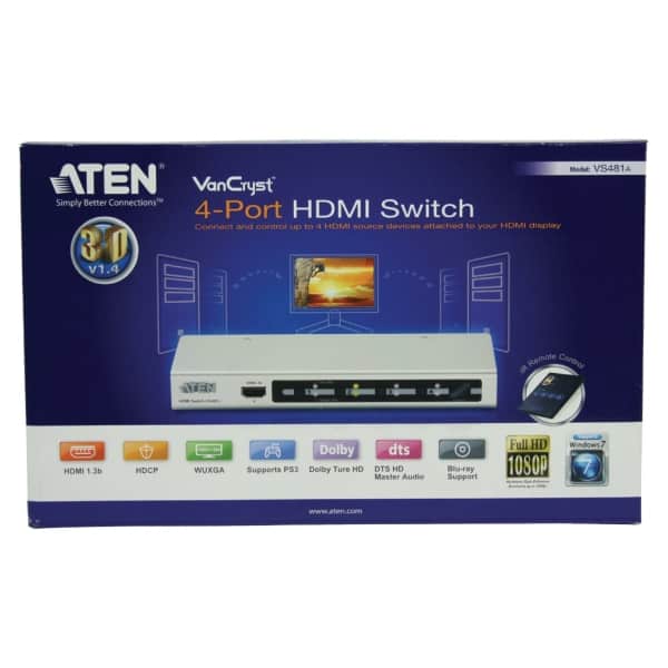 Aten VS481A 4-Väylä HDMI Kytkin Hopea