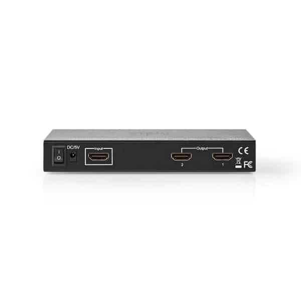 Nedis HDMI™-Jakaja | 2-Porttinen, 1 x HDMI™-Tulo | 2 x HDMI™-Lähtö