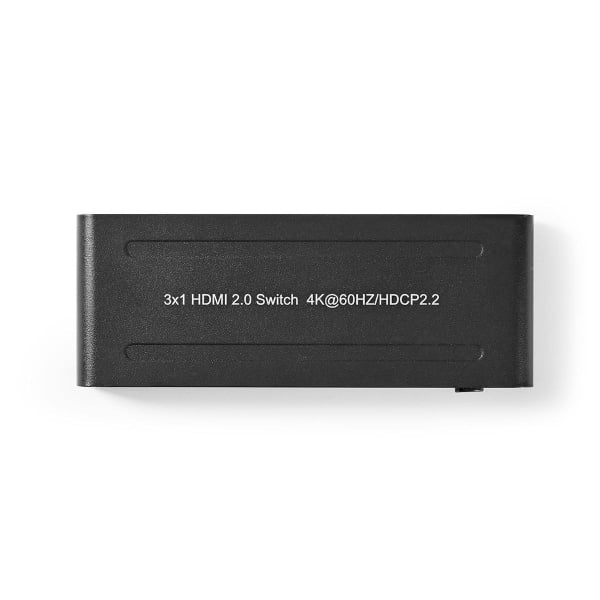 Nedis HDMI™-Kytkin | 3-Porttinen, 3 x HDMI™-Tulo | 1 x HDMI™-Lähtö | 4K2K taajuudella 60 kuvaa/s / HDC2.2