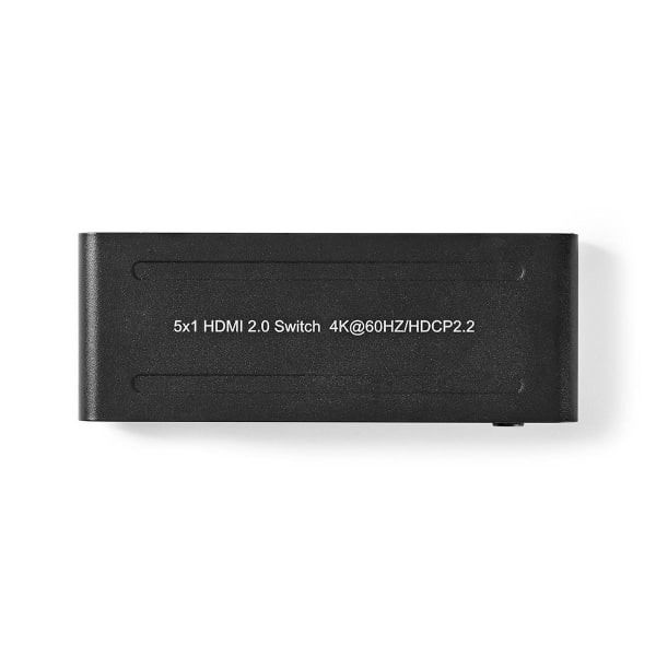 Nedis HDMI™-Kytkin | 5-Porttinen, 5 x HDMI™-Tulo | 1 x HDMI™-Lähtö | 4K2K taajuudella 60 kuvaa/s / HDC2.2