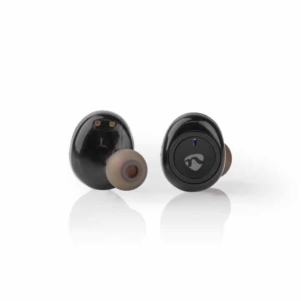 Nedis Täysin Langattomat Bluetooth®-Kuulokkeet | 4 Tunnin Toistoaika | Ääniohjaus | Latauskotelo | Musta