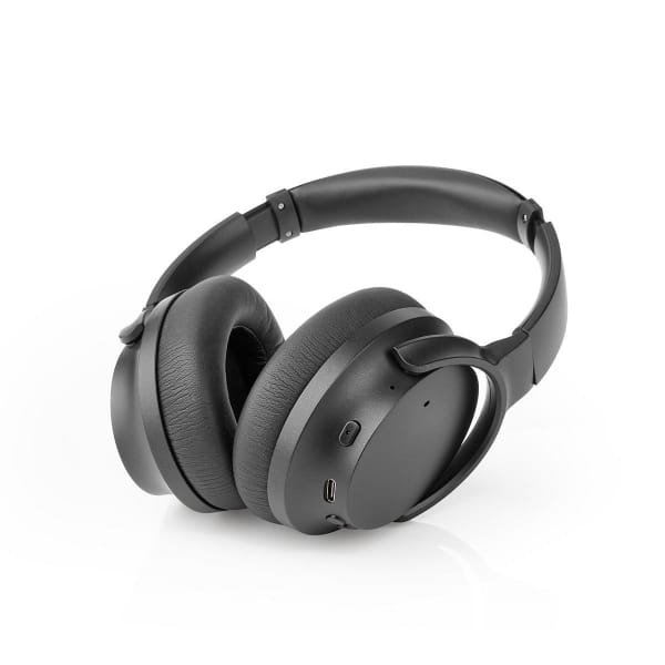 Nedis Korvat Peittävät Bluetooth-Kuulokkeet | 24 Tunnin Toistoaika | 25 dB:n Melunvaimennus | Pikalataus | Musta