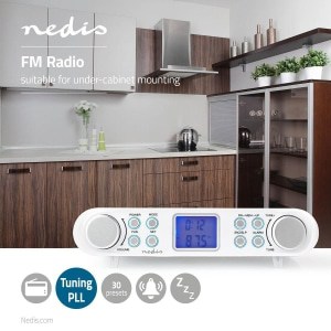 Nedis FM-Radio | 12 W | FM | Bluetooth® | Kello- ja Hälytystoiminto | Ruskea / Musta