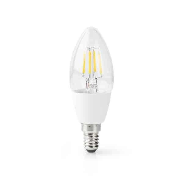 Nedis Wi-Fi Smart LED -Lamppu | E14 | C37 | 5 W | 400 lm | Valkoinen