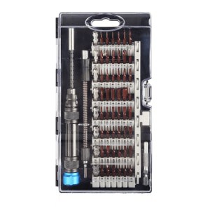 Professional Screwdriver set, 58 parts, Extension bar, CRV socket, bla | VK-56