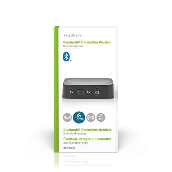 Nedis Langaton Audiolähetinvastaanotin | Bluetooth® | 3,5 mm:n Lähtö | Musta