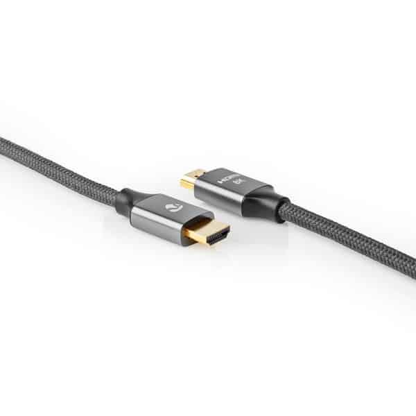 Nedis Ultra High Speed HDMI™ -kaapeli | HDMI™-liitin - HDMI™-liitin | Metallinharmaa | Punospäällysteinen kaapeli | 2,0 m