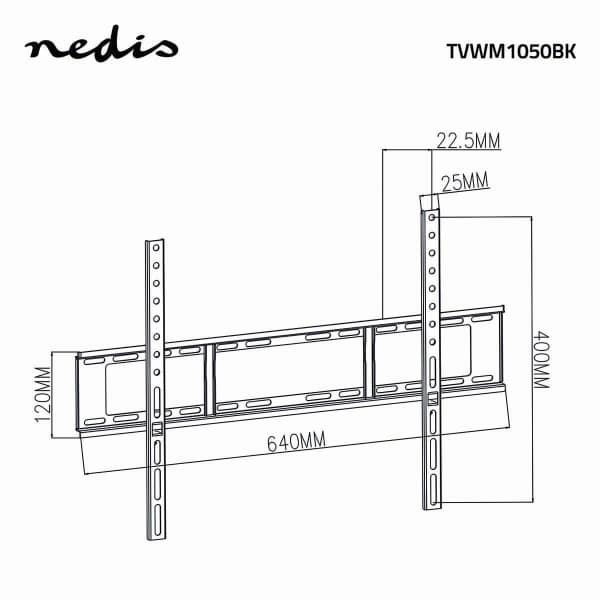 Nedis Kiinteä TV-Seinäteline | 37-70