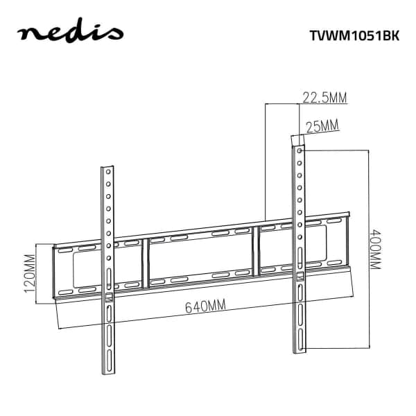 Nedis Kiinteä TV-Seinäteline | 37-70