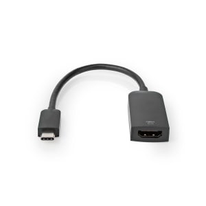 Nedis Tietokonekeskitin | USB Type-C | USB-C / USB 3.0 / HDMI / Gigabitin Ethernet | Virransyöttö 100 W | Musta