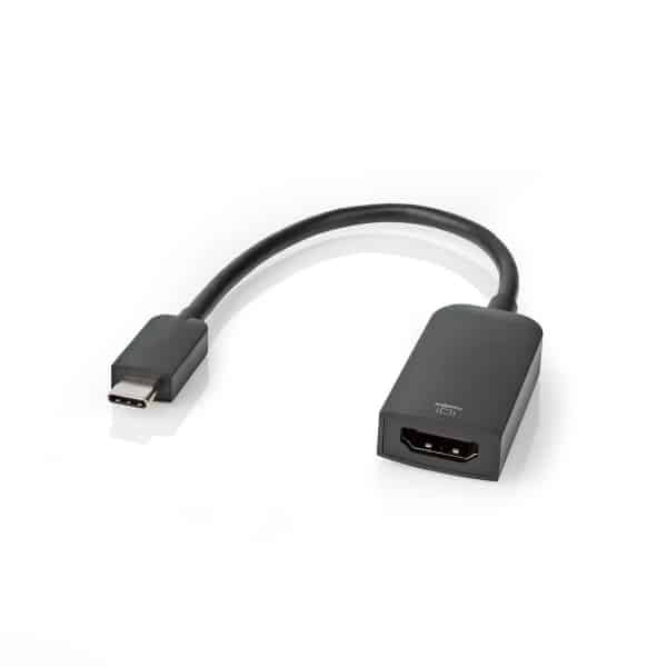 Nedis Nedis USB-C™ -Sovitinkaapeli | Type-C™-Uros - HDMI™ | 0,2 m | Musta