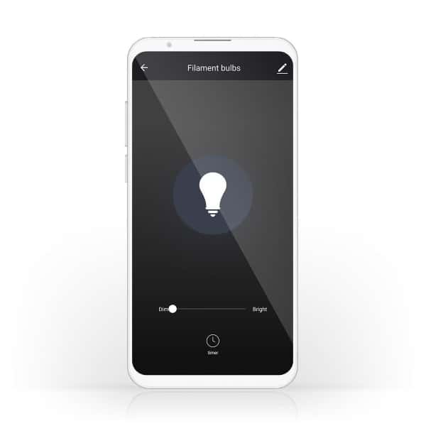 Nedis SmartLife LED Filamenttilamppu | Wi-Fi | E27 | 500 lm | 5 W | Lämmin Valkoinen | 2200 K | Lasi | Android™ / IOS | ST64