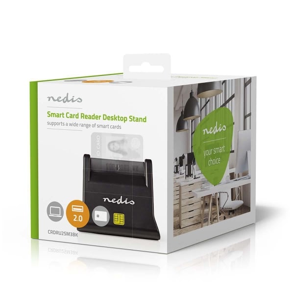 Nedis Smartcard reader | USB 2.0 | Desktop model | Black