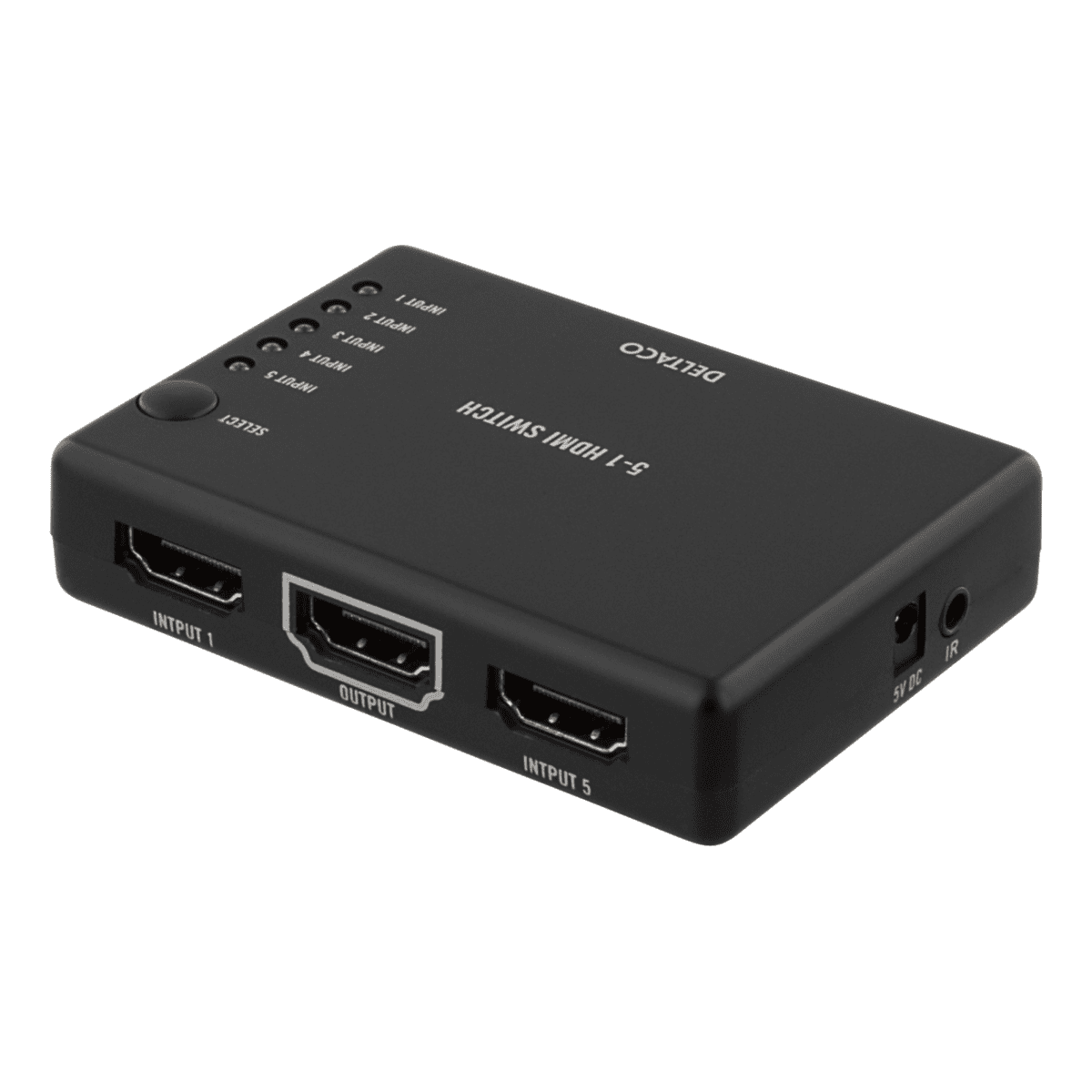 DELTACO HDMI-kytkin, 3 sisääntuloa ja 1 ulostulo, 4K 60Hz, 7.1, musta | HDMI-7042