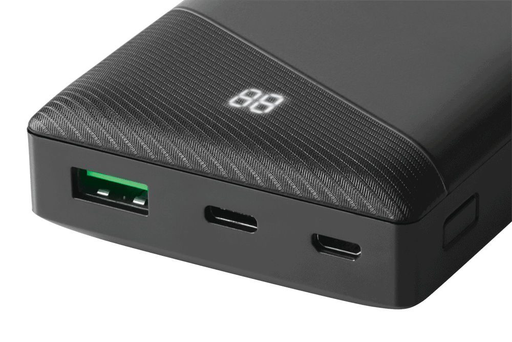 DELTACO varavirtalähde, 10000mAh, 2x USB-A, Micro USB, valkoinen | PB-A1001