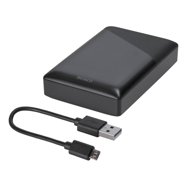 DELTACO varavirtalähde, 10000mAh, 1x USB-C PD, 1x USB-A, valkoinen | PB-C1000