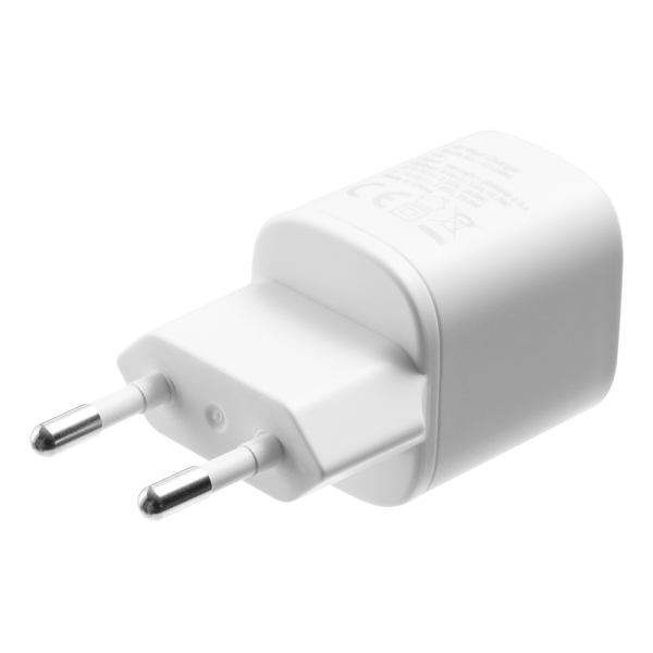 DELTACO USB wall charger, USB-A, 2,4 A, incl. 1 m USB-A to Lightning | USB-AC181