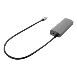 DELTACO 4-porttinen USB-hubi, Type C uros, 4xType A naaras, alumiinia | USBC-1207